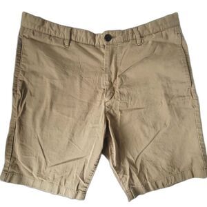 Theory Men's Zaine Solid Twill Tan 8" chino Shorts size 33